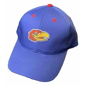 Kansas Jayhawks Logo Blue Hat Cap Adjustable Back Captivating Headwear‎ NCAA